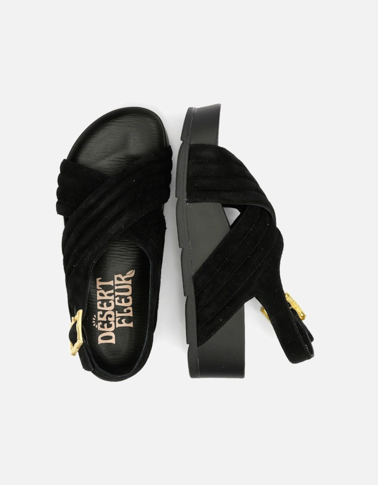Sparks Suede Women's Black Sandals