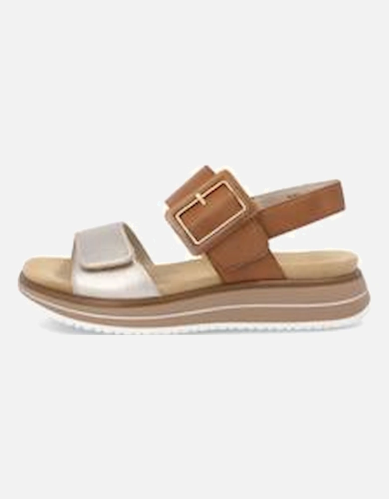 Ladies sandal D1J53-22 in Brown