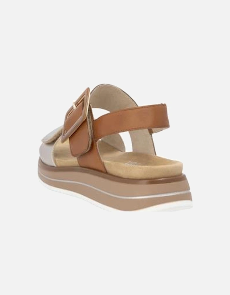 Ladies sandal D1J53-22 in Brown