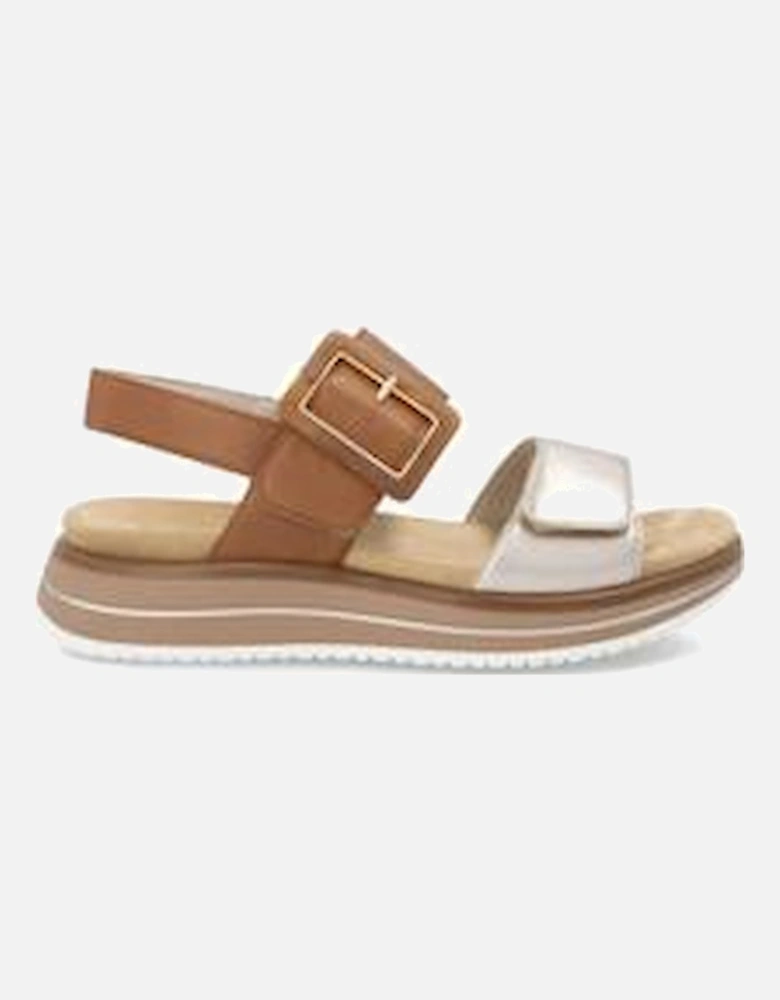Ladies sandal D1J53-22 in Brown