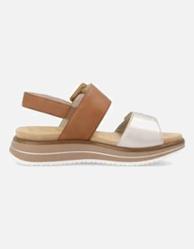 Ladies sandal D1J53-22 in Brown