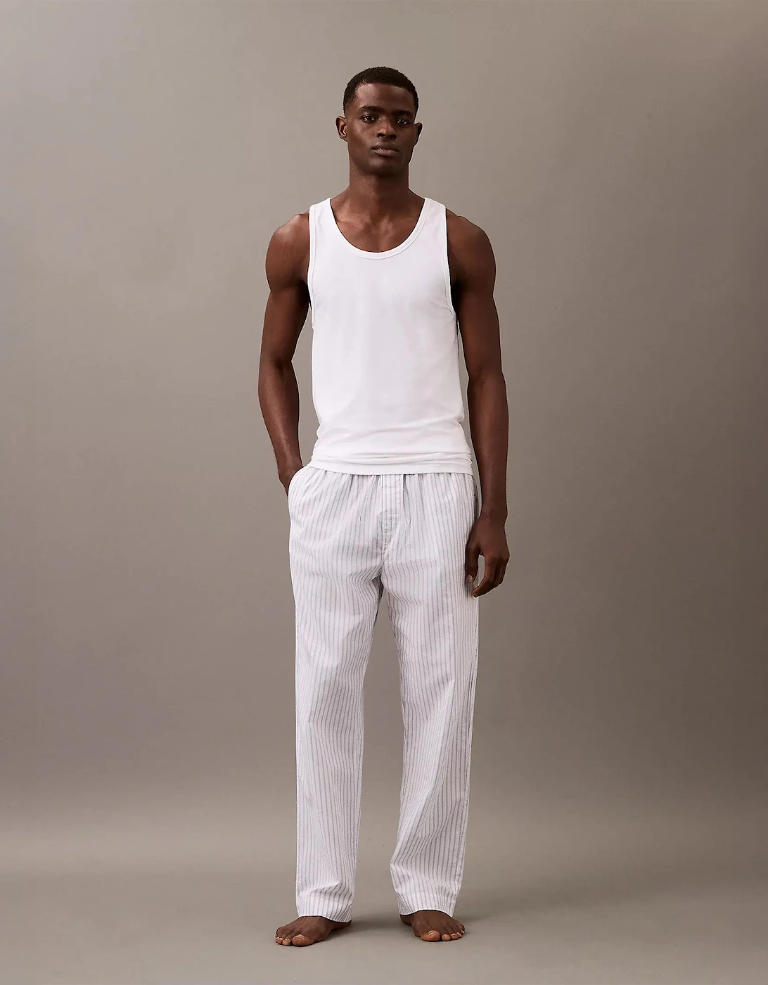 3 Pack Mens Lounge Tank Tops White