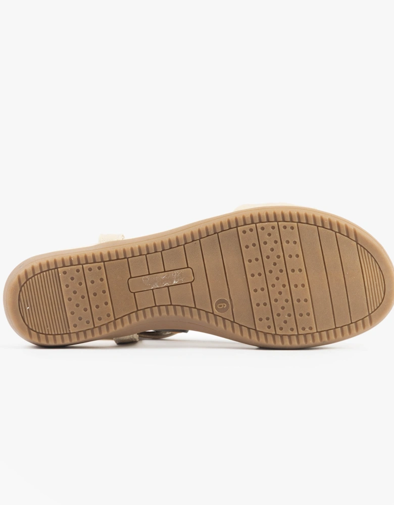 JAN Womens Sandals Gold Metallic