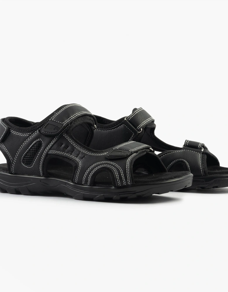 GAVIN Mens Sandals Black