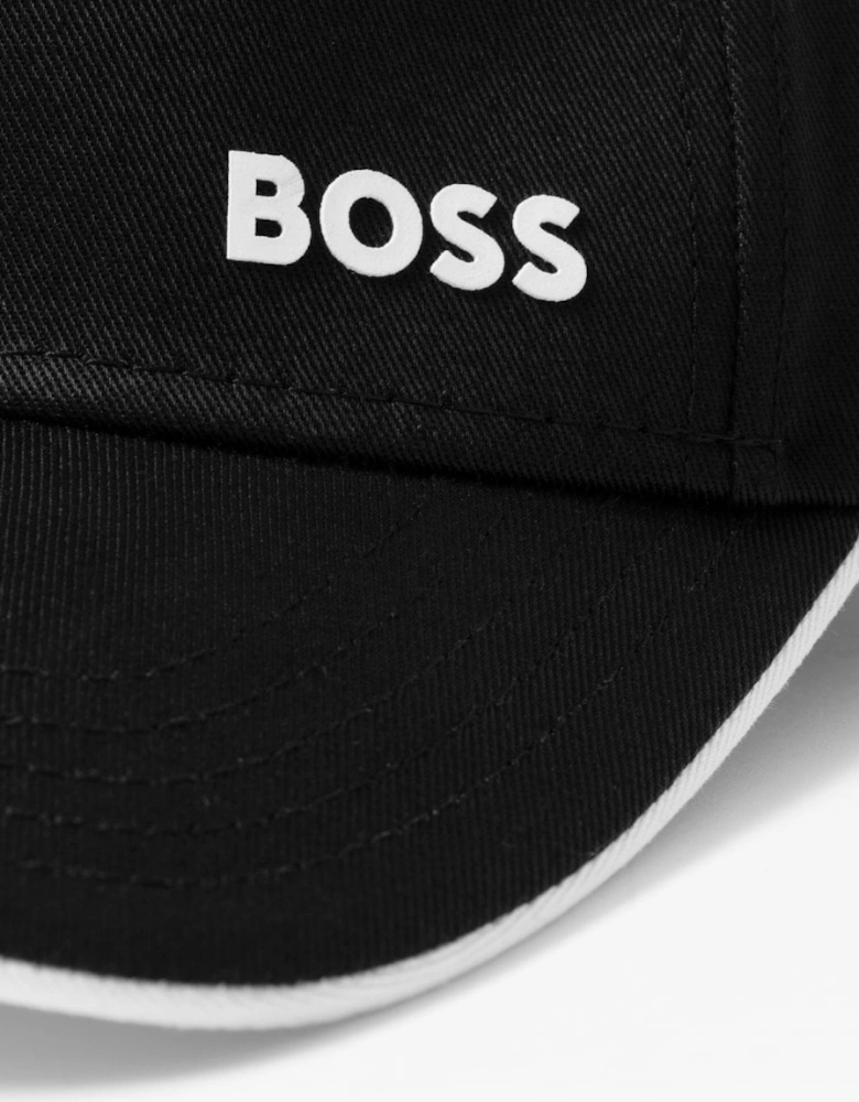 BOSS Green Bold Mens Logo-Print Cap In Cotton Twill
