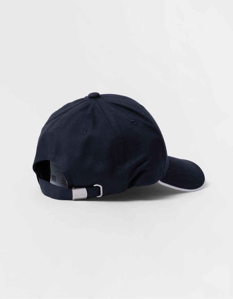 BOSS Green Bold Mens Logo-Print Cap In Cotton Twill