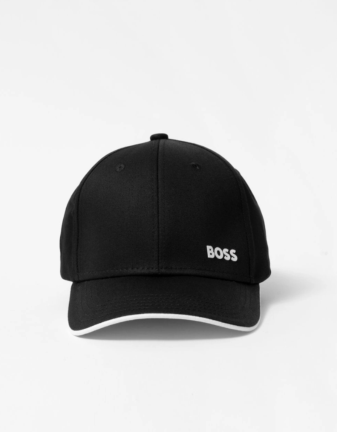 BOSS Green Bold Mens Logo-Print Cap In Cotton Twill