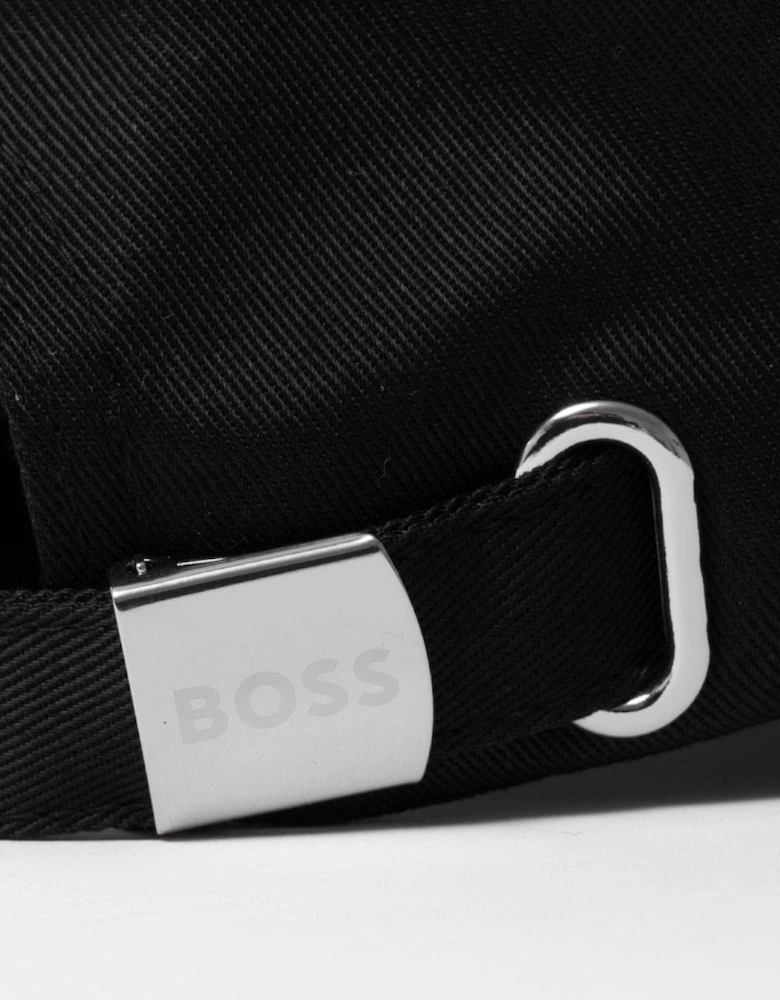 BOSS Green Bold Mens Logo-Print Cap In Cotton Twill