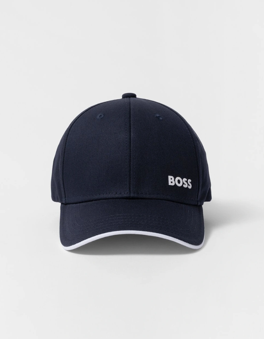 BOSS Green Bold Mens Logo-Print Cap In Cotton Twill