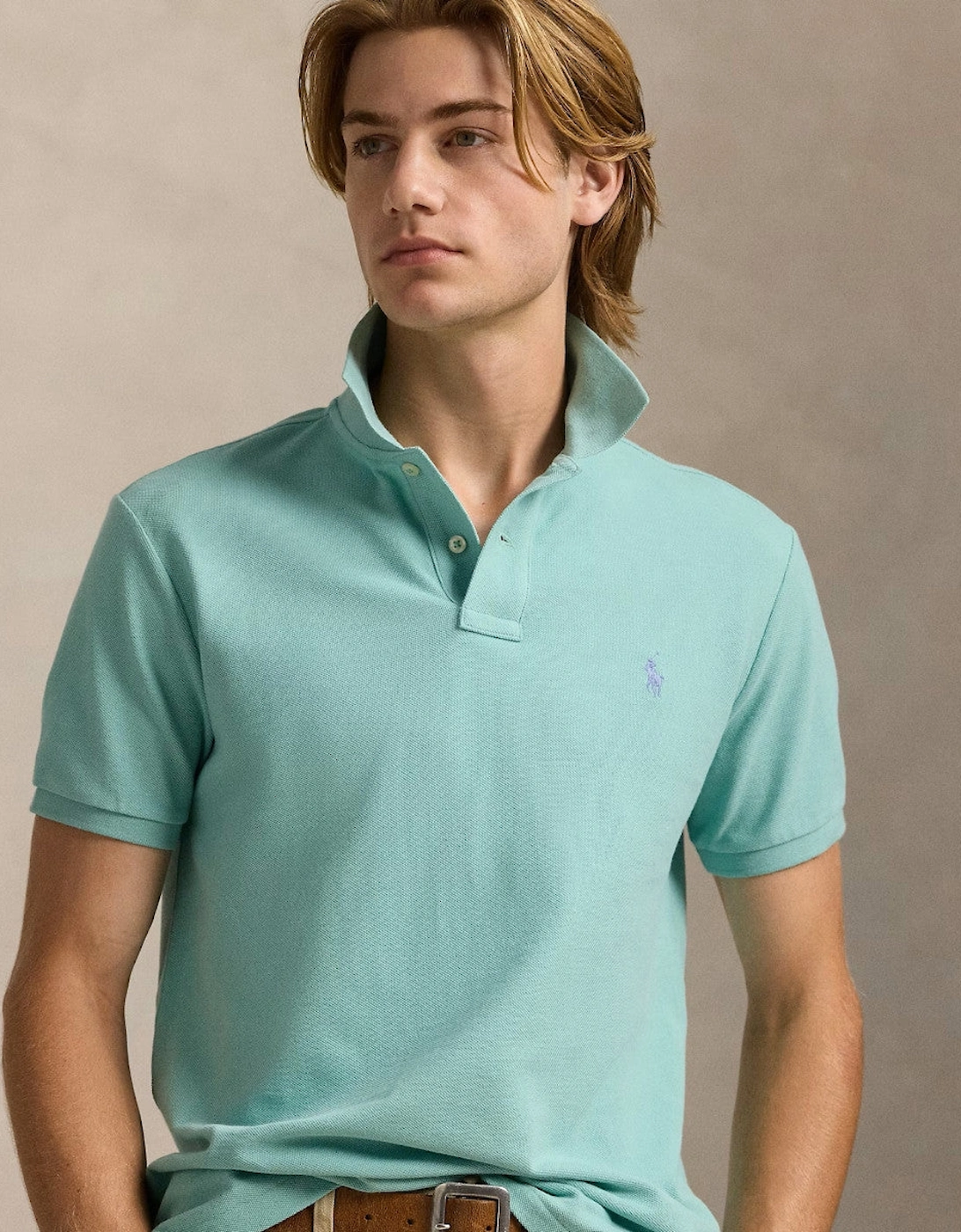 Mesh Polo Shirt 422 Celadon