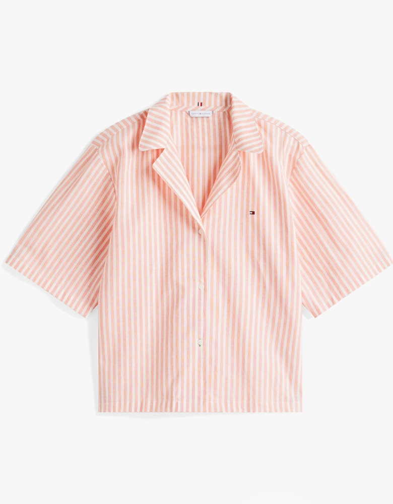 LINEN Relaxed Pyjama Set Womens Multicoloured