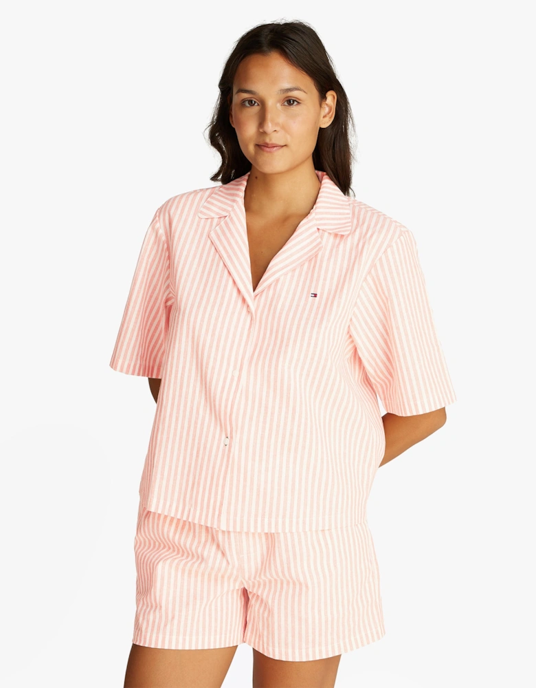LINEN Relaxed Pyjama Set Womens Multicoloured