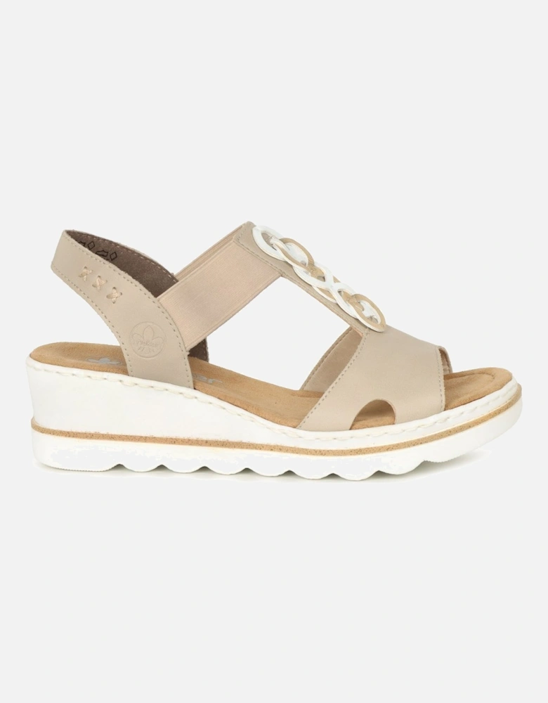 Medal Womens Wedge Heel Sandals