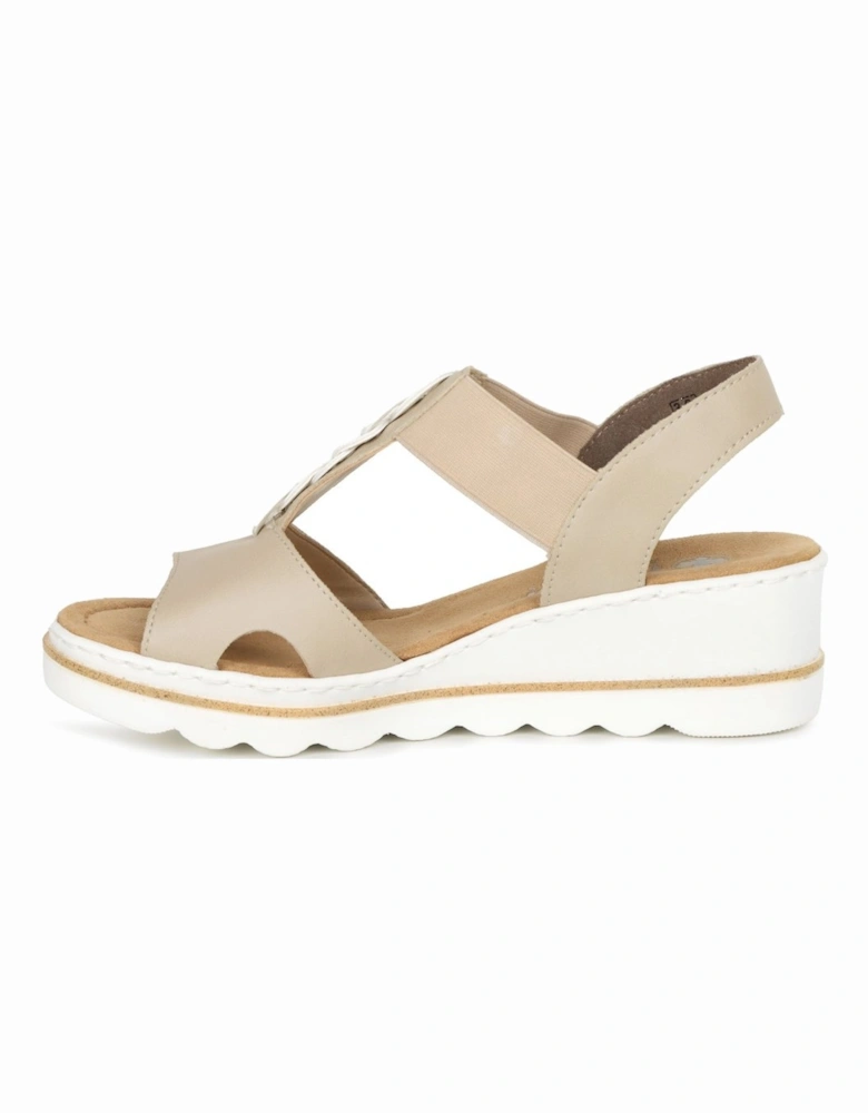 Medal Womens Wedge Heel Sandals