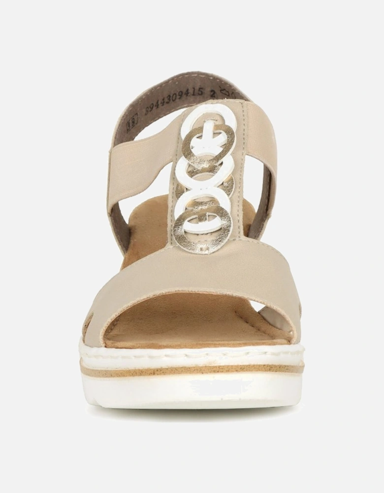Medal Womens Wedge Heel Sandals