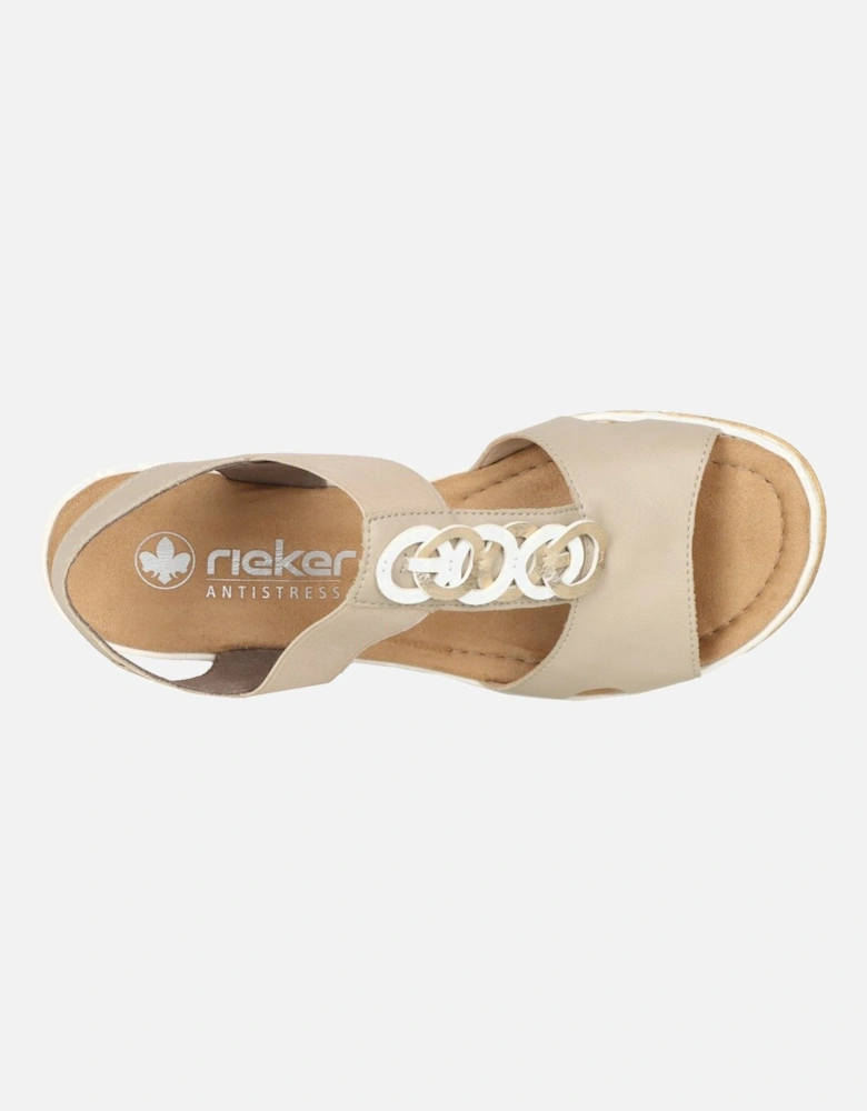 Medal Womens Wedge Heel Sandals