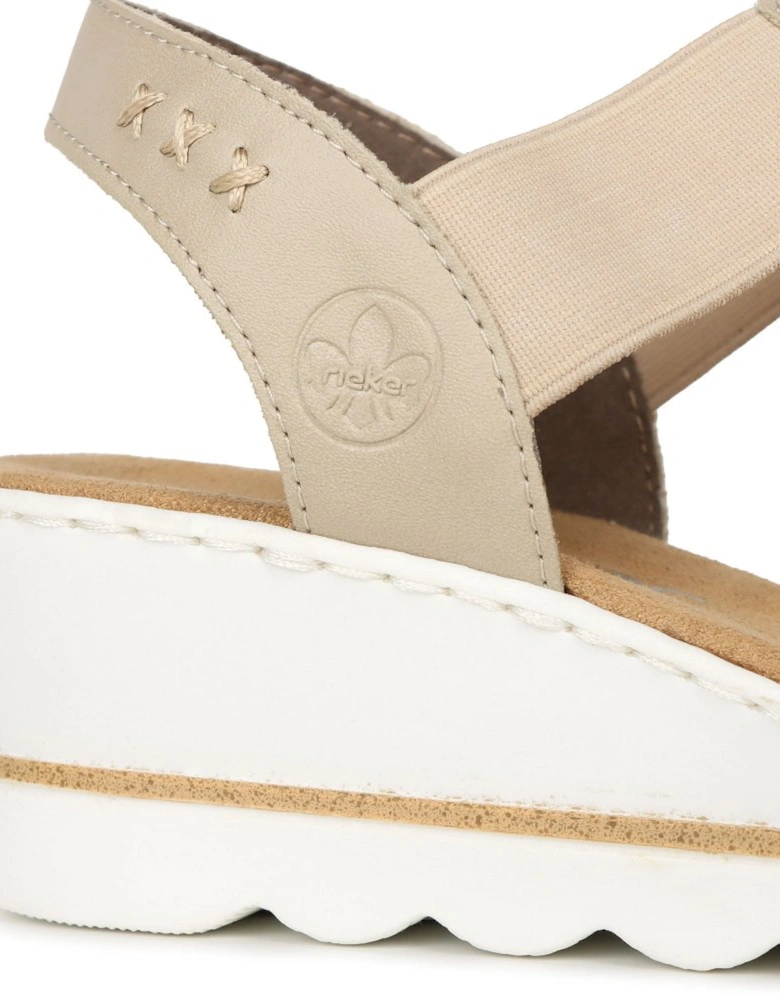 Medal Womens Wedge Heel Sandals
