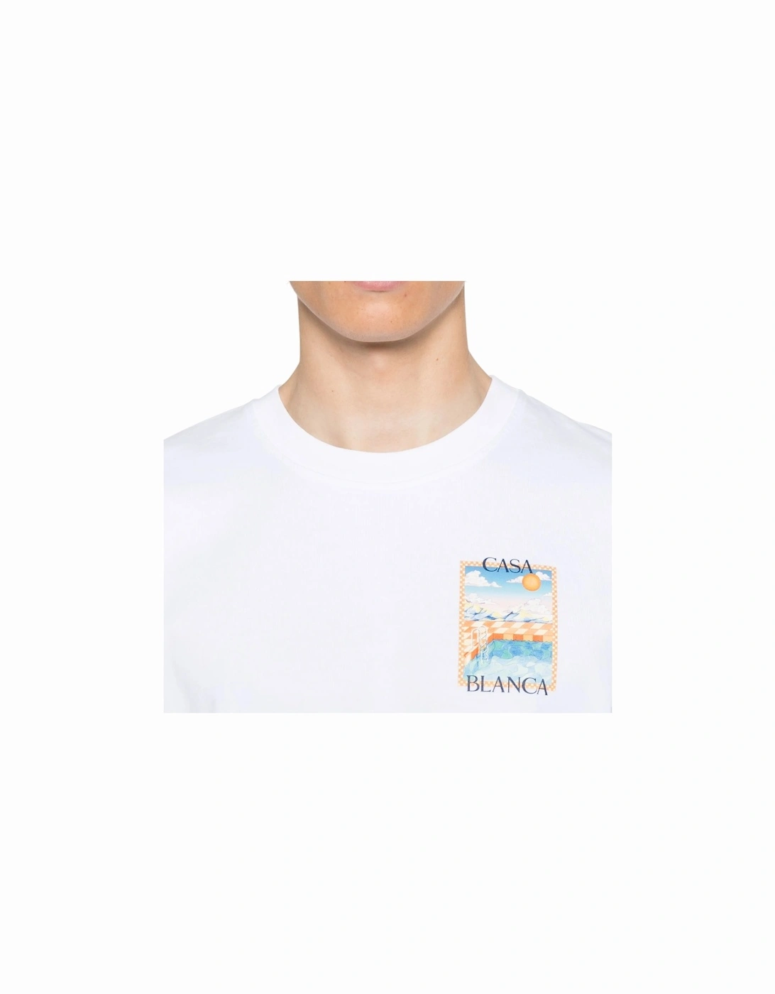 Men T Shirt Surreal Pool Printed T-Shirt Short Sleeve Crew Neck Summer Tops