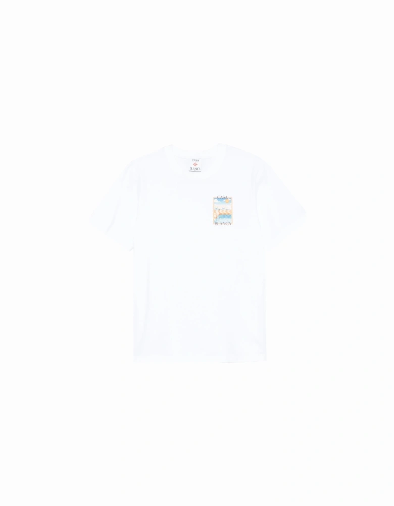 Men T Shirt Surreal Pool Printed T-Shirt Short Sleeve Crew Neck Summer Tops
