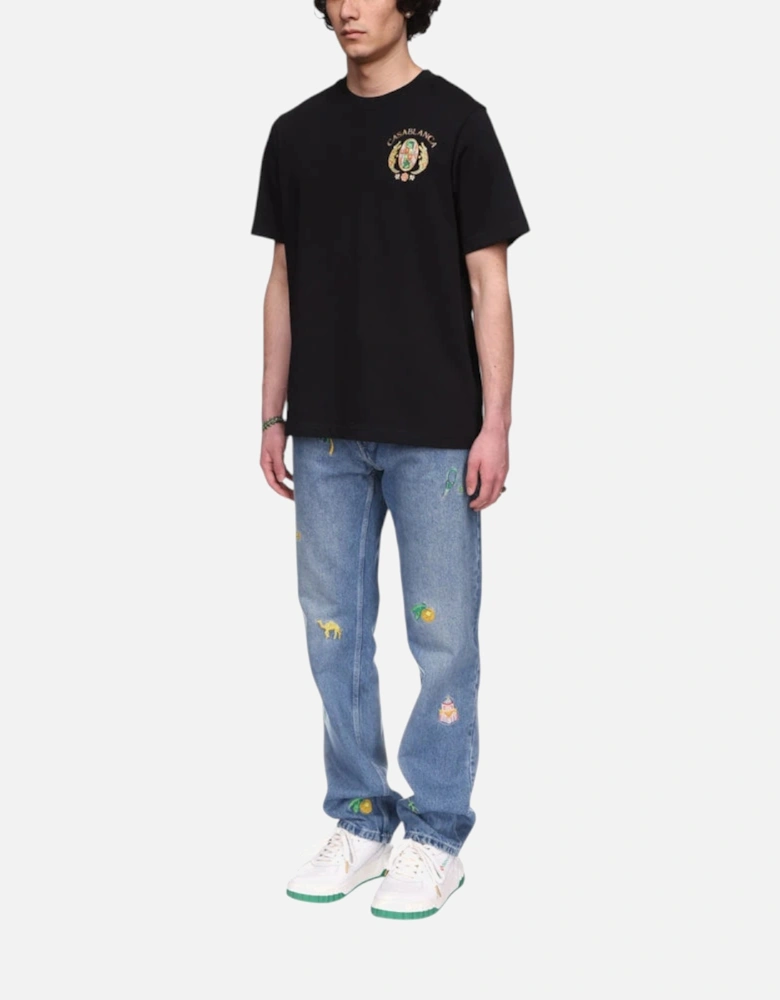 Men T Shirt Joyaux D'Afrique Tennis Club Black Top Summer Cotton Tee