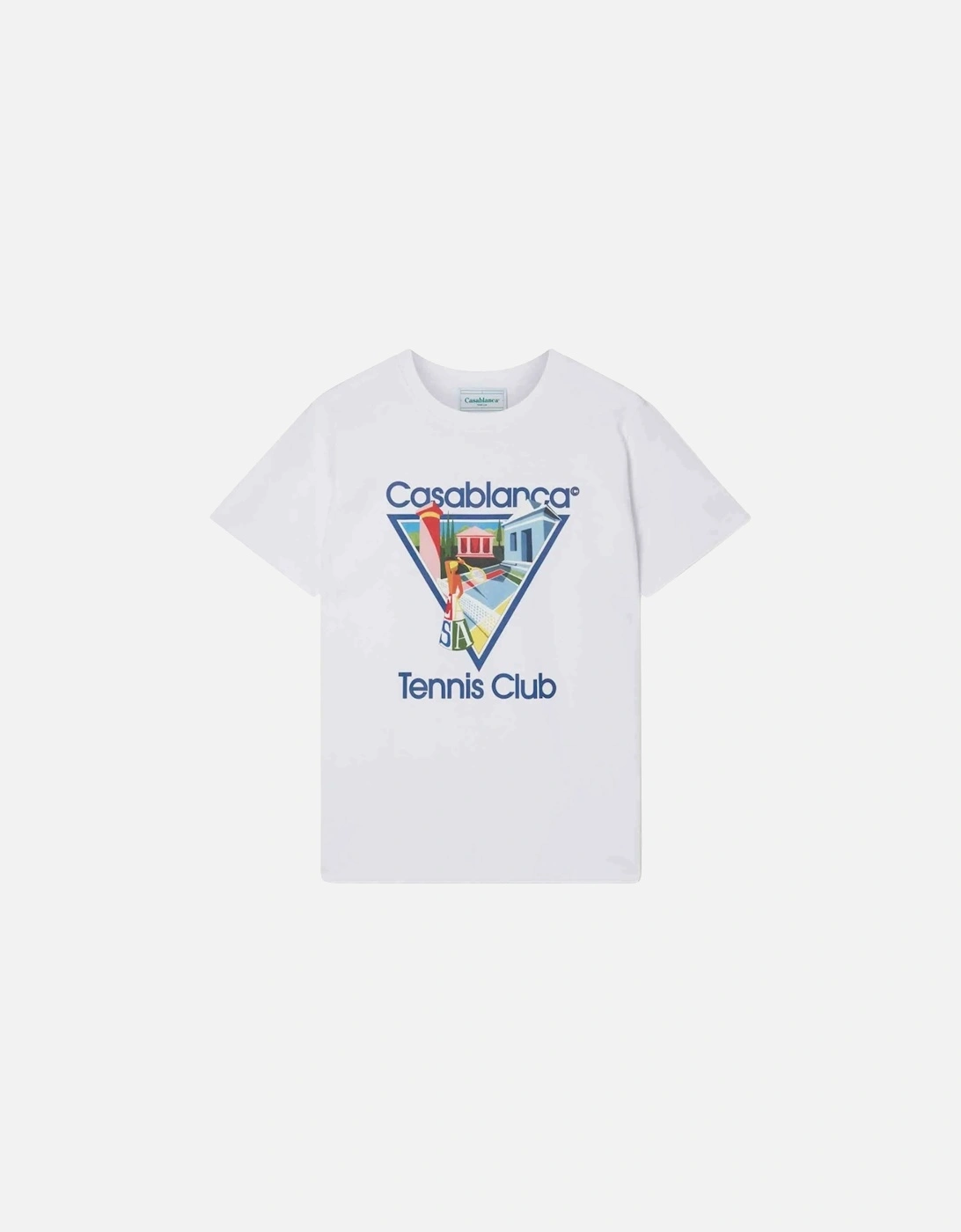 Men T Shirt LA JOUEUSE Printed T-Shirt Short Sleeve Crew Neck Summer Tee