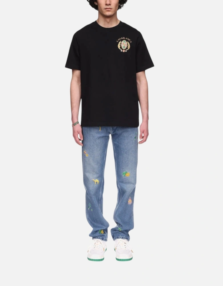 Men T Shirt Joyaux D'Afrique Tennis Club Black Top Summer Cotton Tee