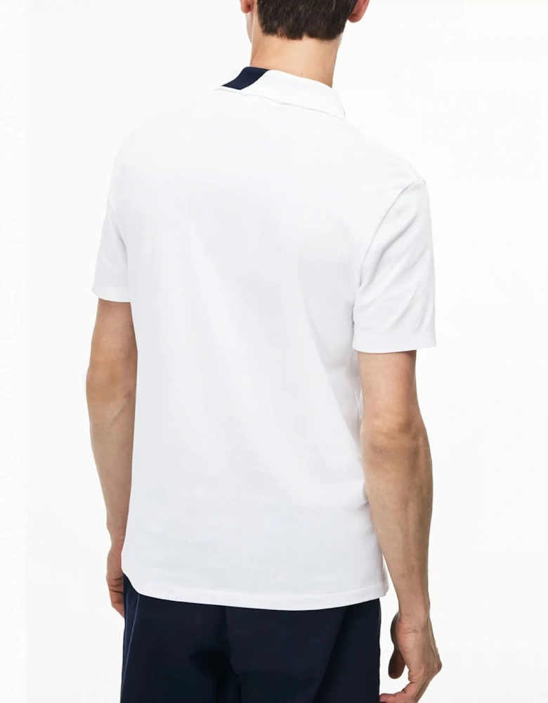 PH9362 Mens Polo T Shirts Slim Fit Short Sleeve Casual Sports Golf White