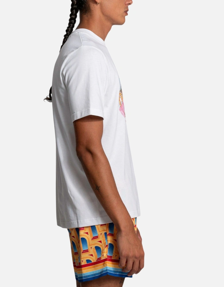 Mens T Shirts La Liaison Printed Short Sleeve Crew Neck Summer Tee