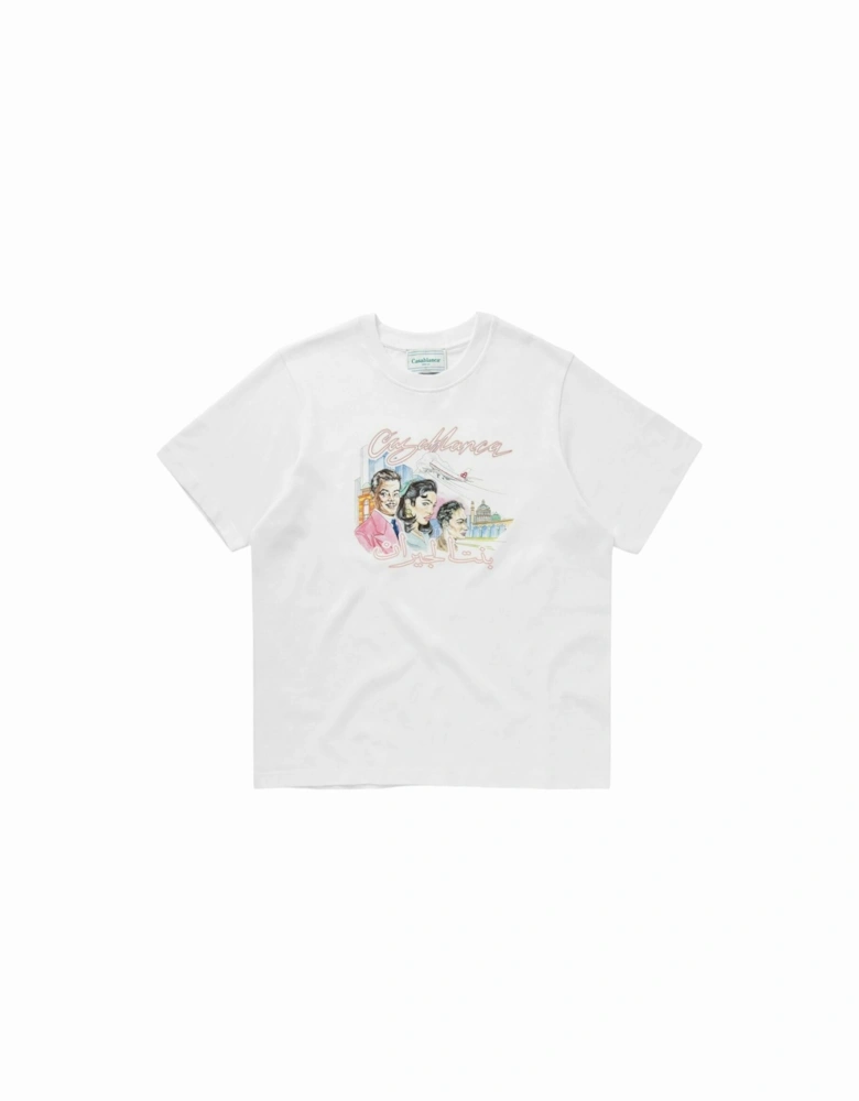Mens T Shirts La Liaison Printed Short Sleeve Crew Neck Summer Tee