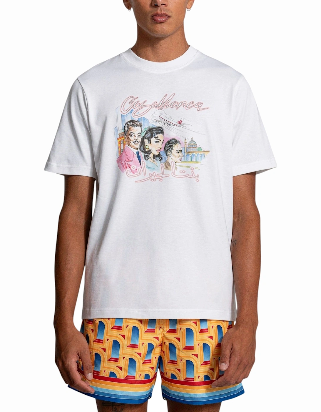 Mens T Shirts La Liaison Printed Short Sleeve Crew Neck Summer Tee