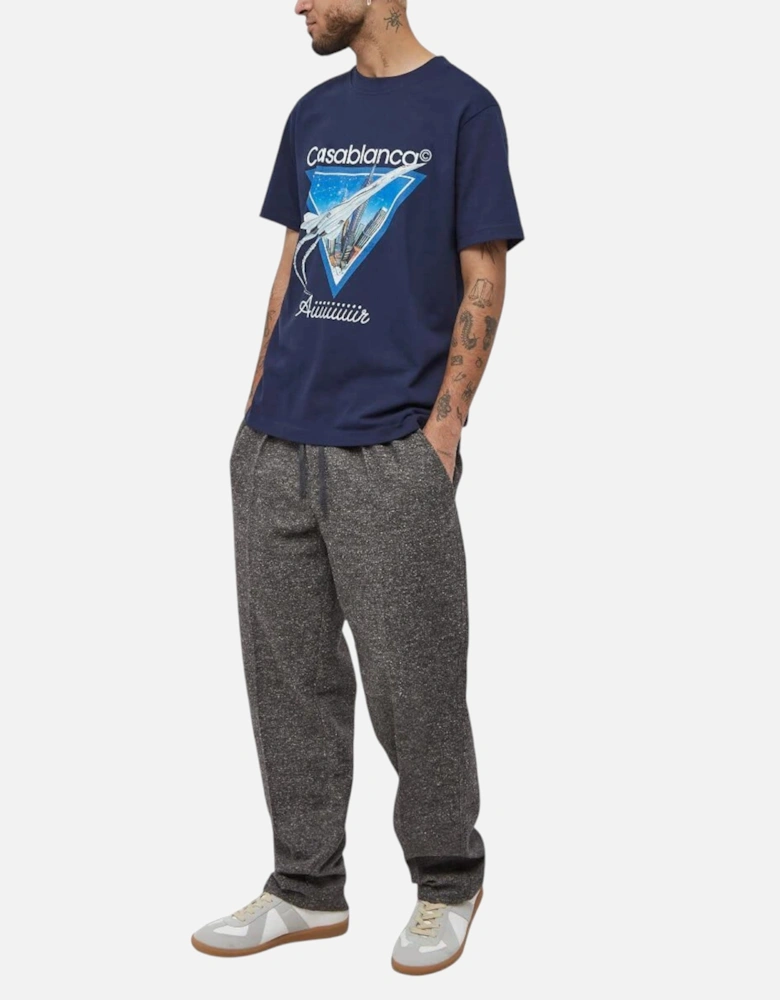 Mens T Shirt AIR Printed Short Sleeve Top Crew Neck Summer Tee S-XL