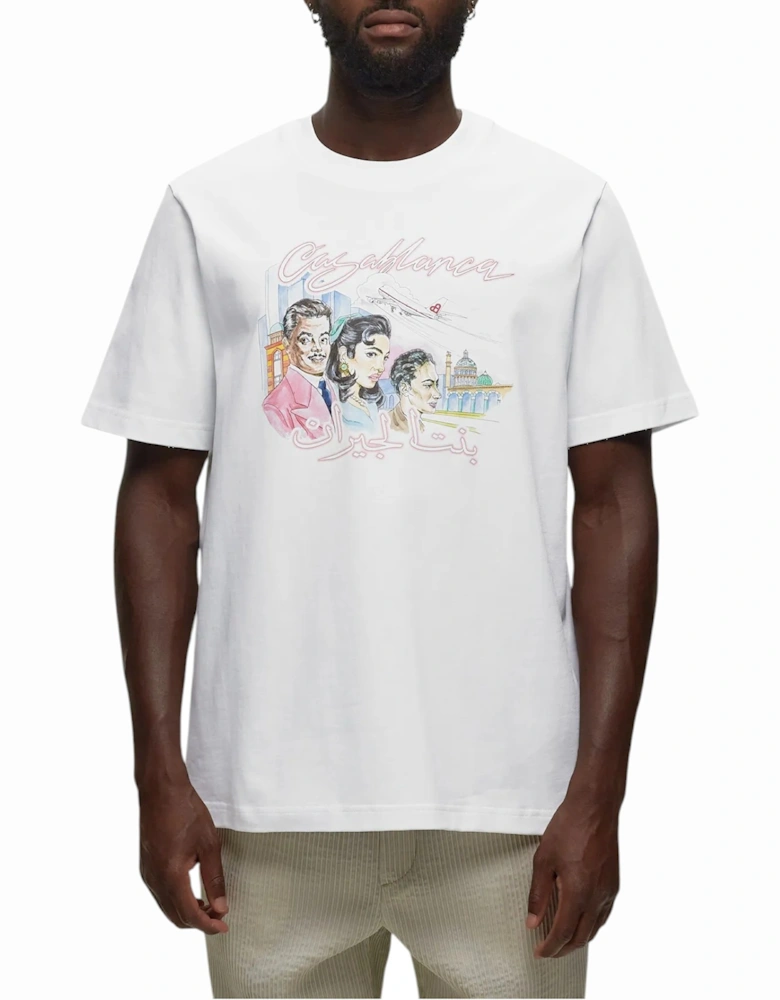 Mens T Shirts La Liaison Printed Short Sleeve Crew Neck Summer Tee