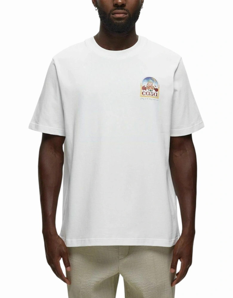 Mens T Shirts VUE DE L'ARCHE Crew Neck Shorts Sleeve Printed Summer