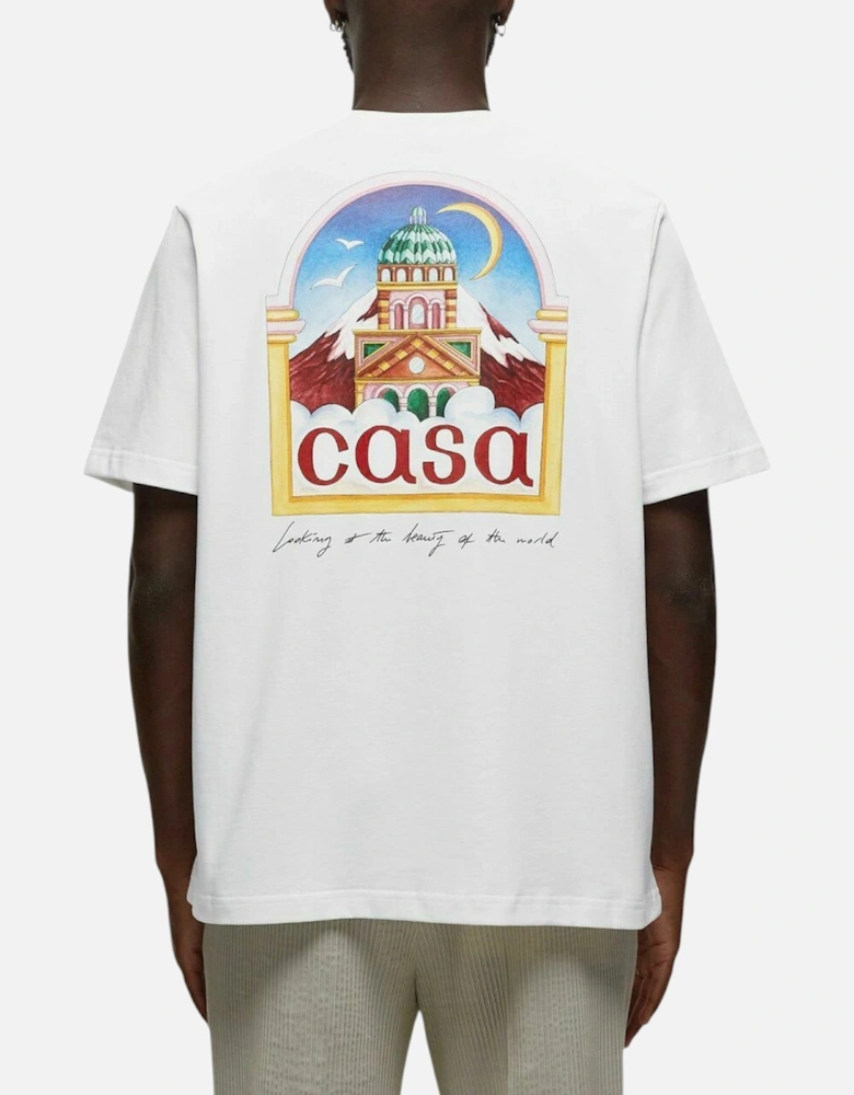 Mens T Shirts VUE DE L'ARCHE Crew Neck Shorts Sleeve Printed Summer