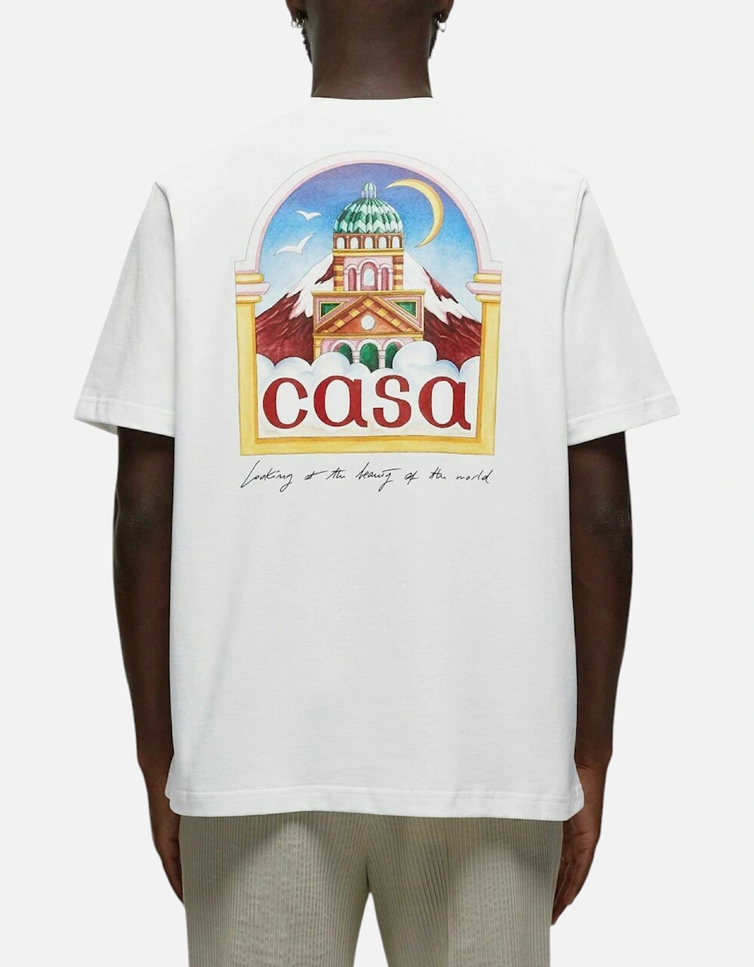 Mens T Shirts VUE DE L'ARCHE Crew Neck Shorts Sleeve Printed Summer