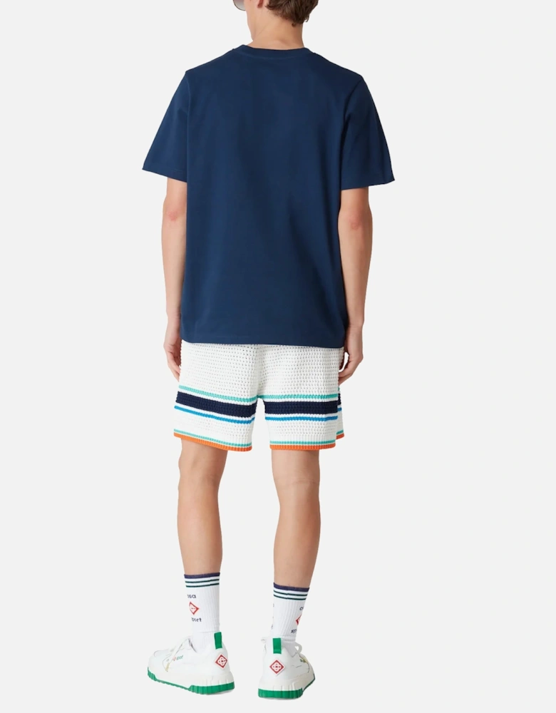 Mens T Shirts Tennis Club Crew Neck Printed Wave EX Beach Club Top