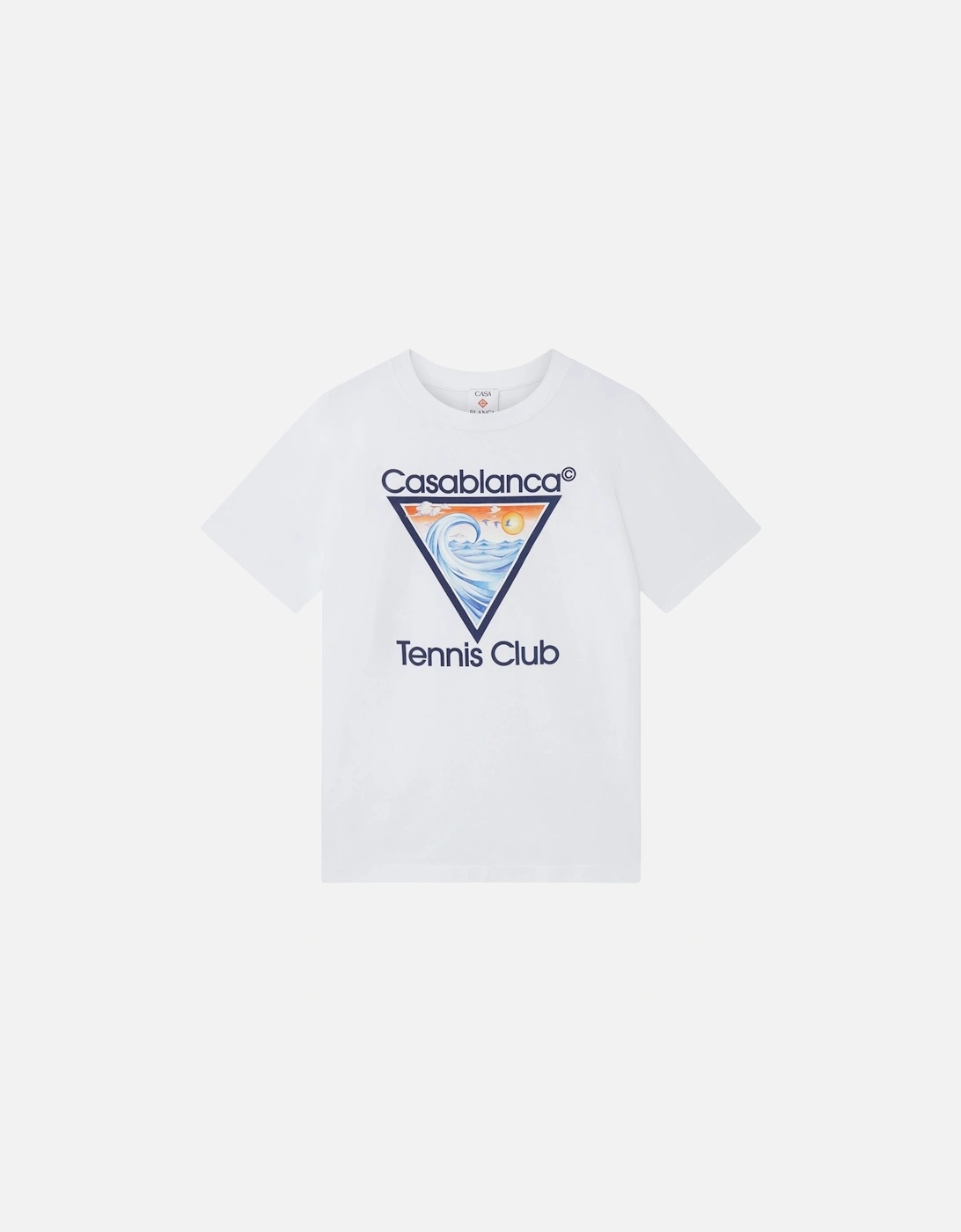 Mens T Shirts Tennis Club Crew Neck Printed Wave EX Beach Club Top