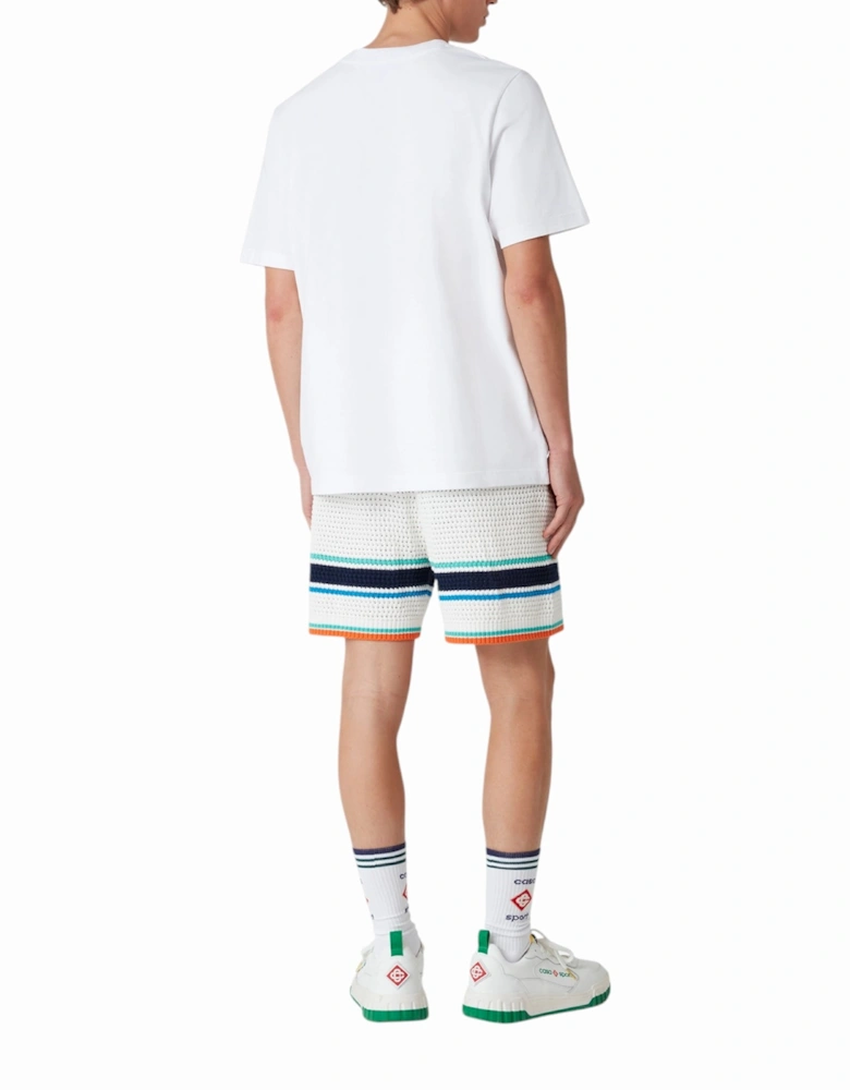 Mens T Shirts Tennis Club Crew Neck Printed Wave EX Beach Club Top