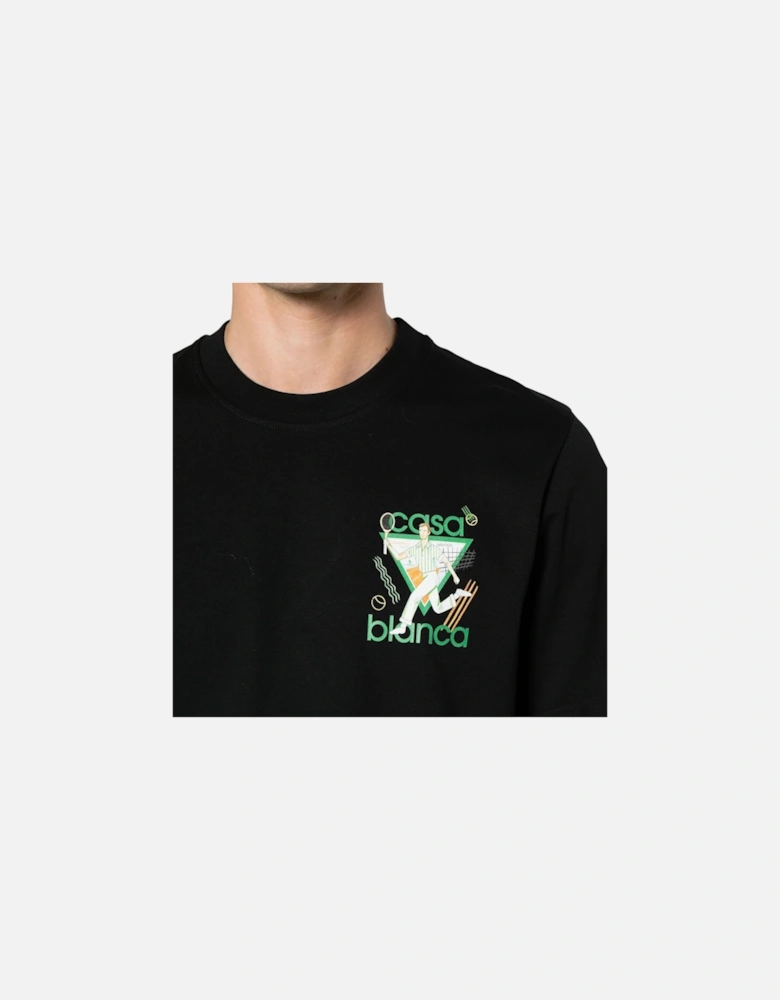 Men T Shirt LE JEU Printed Crew Neck Short Sleeve Cotton Summer Tees