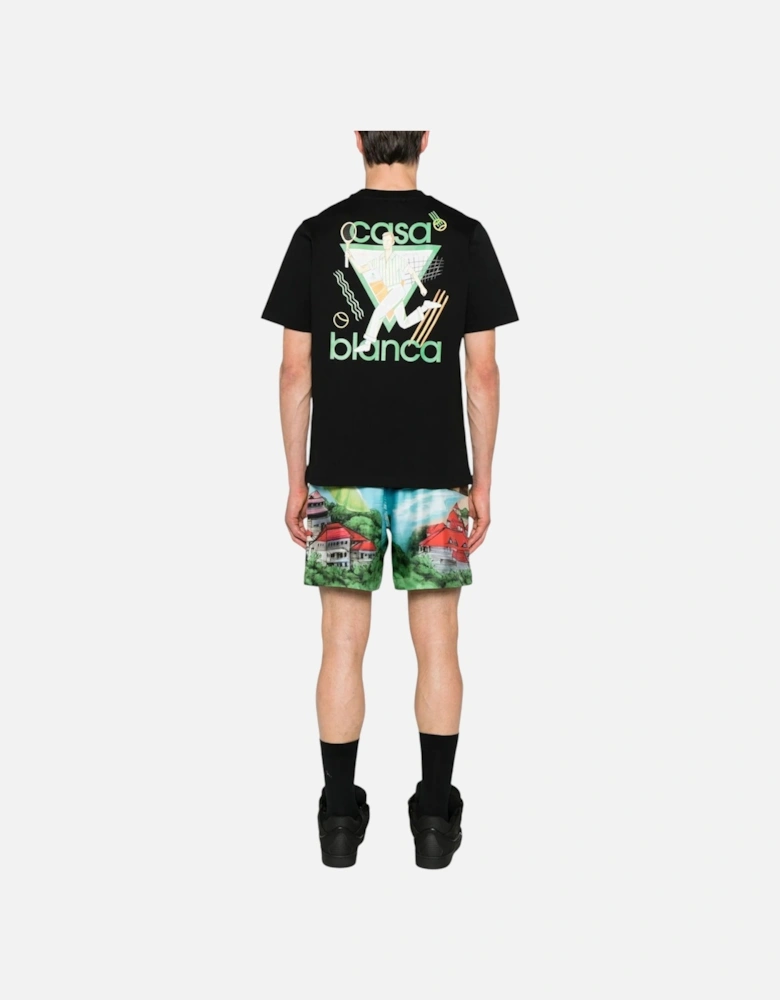 Men T Shirt LE JEU Printed Crew Neck Short Sleeve Cotton Summer Tees