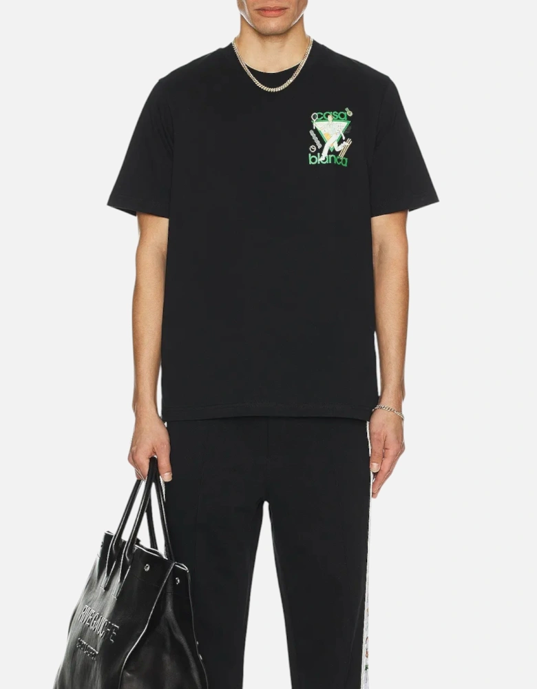 Men T Shirt LE JEU Printed Crew Neck Short Sleeve Cotton Summer Tees