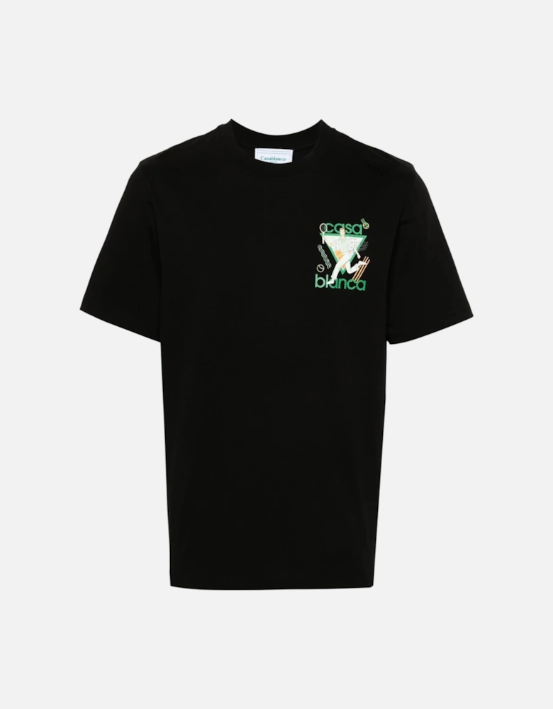 Men T Shirt LE JEU Printed Crew Neck Short Sleeve Cotton Summer Tees