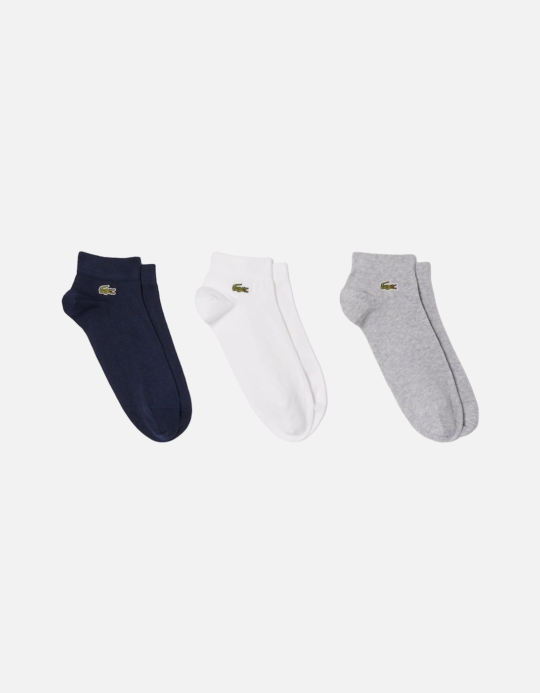3 Pack Low Socks Grey Chime/Navy/White, 4 of 3