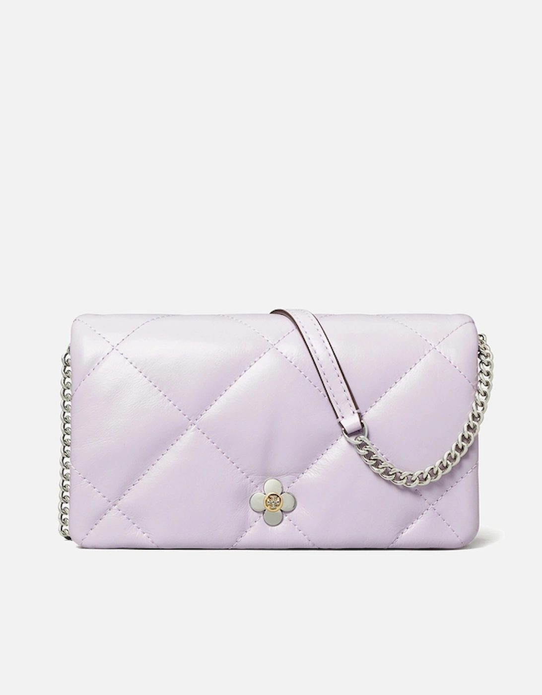 Kira Clover Diamond-Quilted Leather Chain Wallet, 2 of 1
