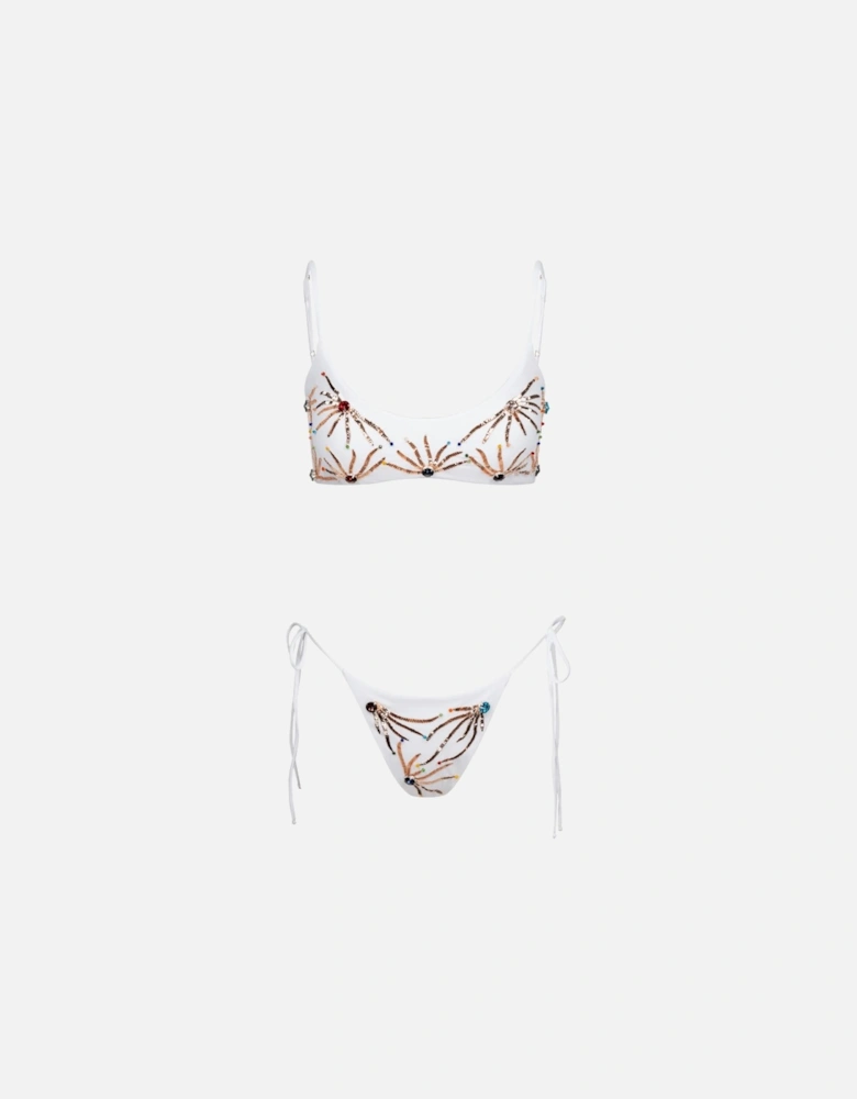 Talia White Bikini Top