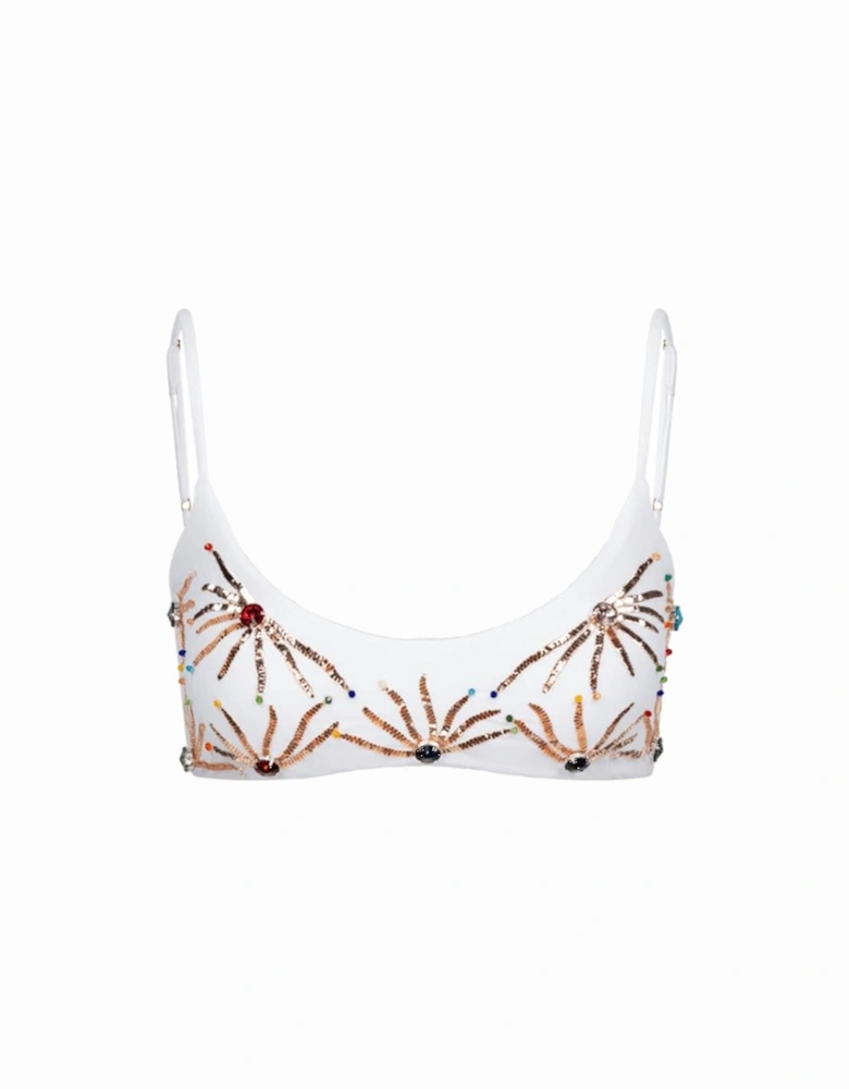 Talia White Bikini Top