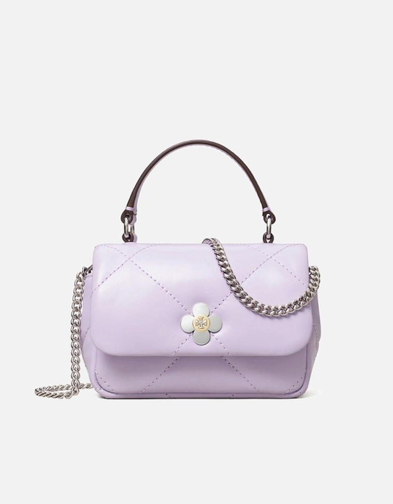 Kira Clover Diamond-Quilted Micro Chain Wallet
