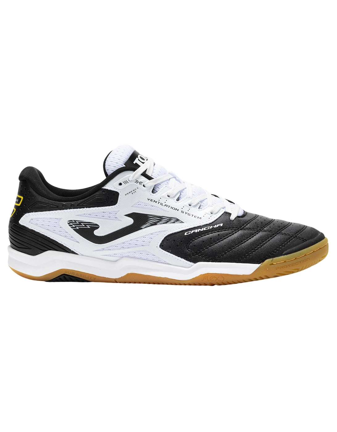 Sports Mens Futsal Indoor Football Trainers Cancha Lace Up black UK Size, 6 of 5