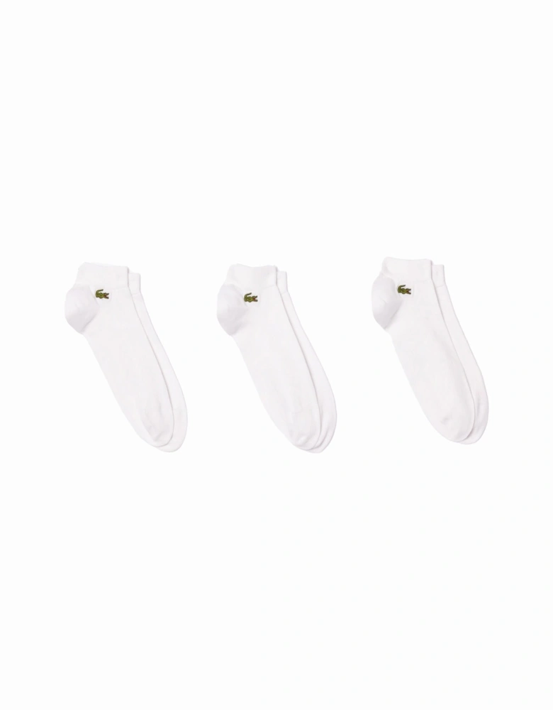 3 Pack Low Socks White