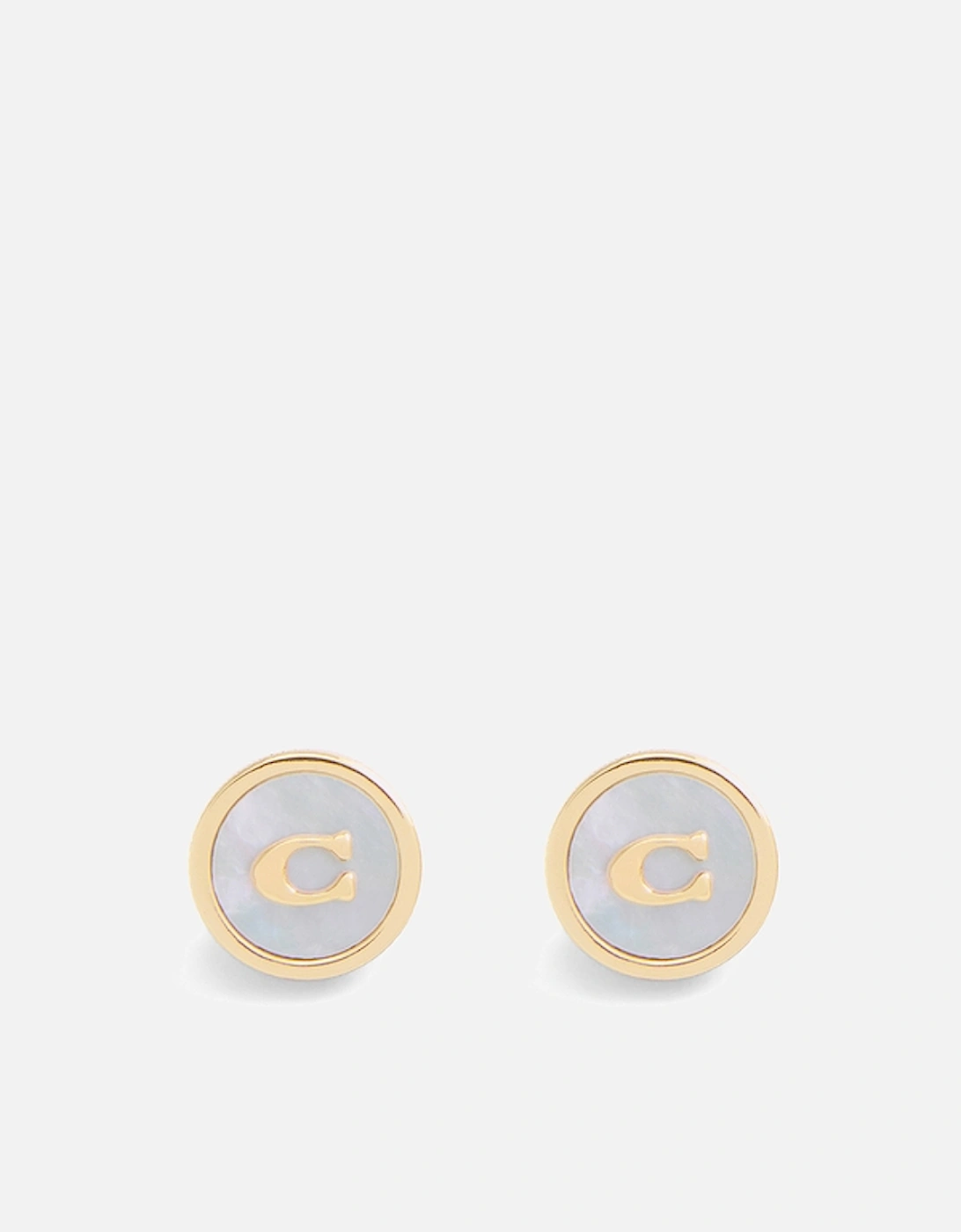 Mop Coin Gold-Tone Stud Earrings, 2 of 1